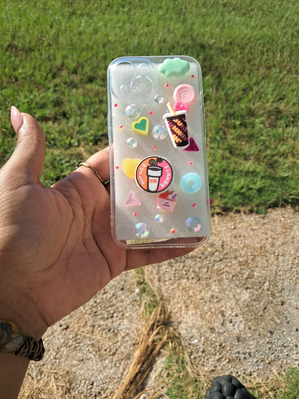 Decorative Pastel Bubble Phone Case with Cute Sticker Accents IPhone 14